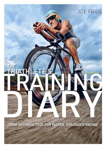 Book cover: triathlete on bicycle, title "The Triathlete's Training Diary".