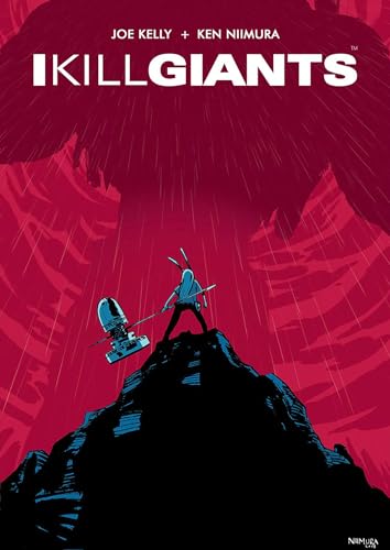 Comic book cover: a small figure with a sword stands on a rocky hill.