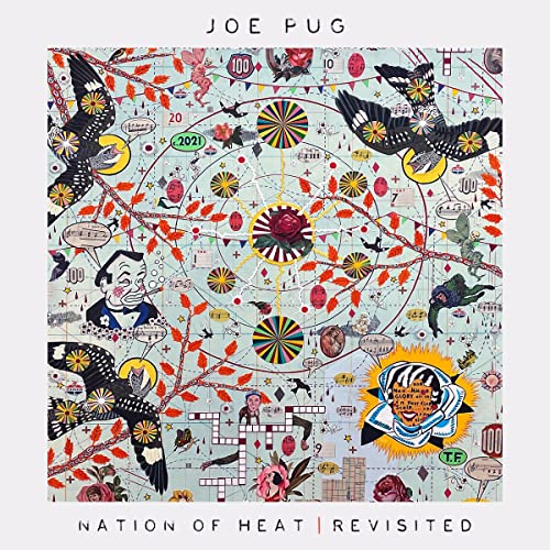 Album cover art featuring Joe Pug with intricate, colorful illustrations of birds and patterns.