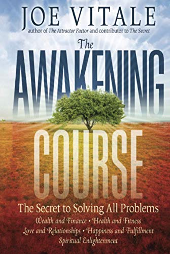 Book cover: "The Awakening Course" by Joe Vitale, with a tree image.