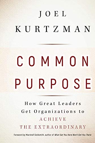 Book cover: "Common Purpose" by Joel Kurtzman, white with red text.