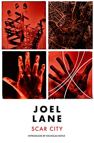 Book cover featuring four panels of hands over red backgrounds, with title and author.