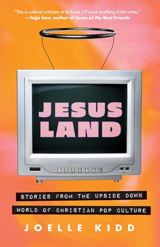 Book cover with “Jesusland” displayed on a vintage television screen.