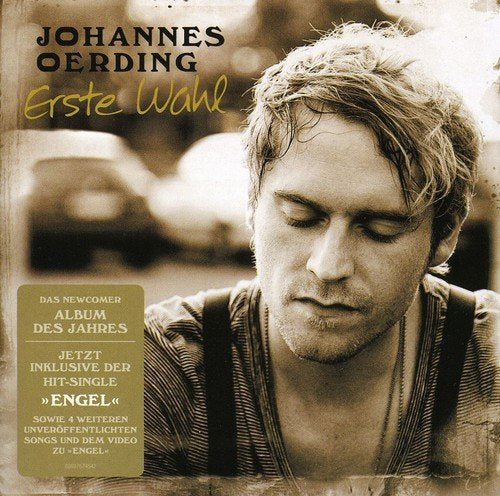 CD cover for Johannes Oerding’s “Erste Wahl” featuring a portrait of the artist.