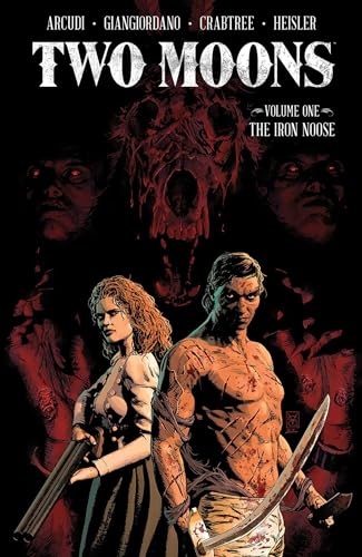 Comic cover: a man and woman with a large, monstrous figure behind them.