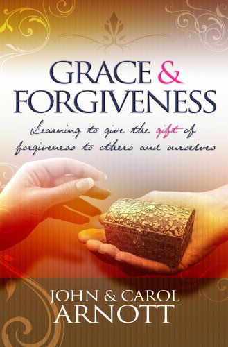 Book cover: hands exchanging a golden treasure box, title "Grace & Forgiveness".