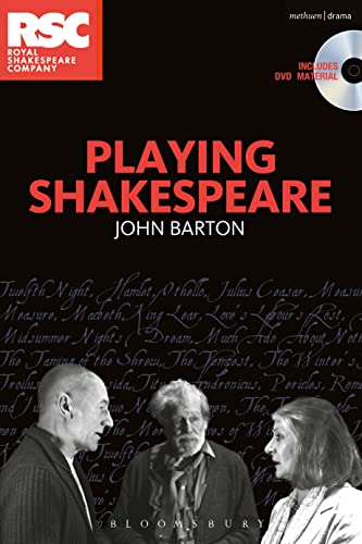 Book cover for "Playing Shakespeare" with actors and text overlay.