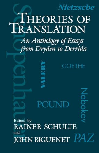 Book cover for “Theories of Translation” with names of influential thinkers.