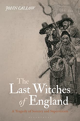 Book cover depicting historical figures, titled “The Last Witches of England.”