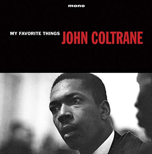 Black and white album cover featuring John Coltrane’s portrait.