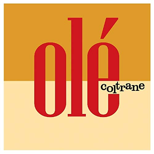 Album cover for John Coltrane’s “Ole Coltrane” with red text on gold.