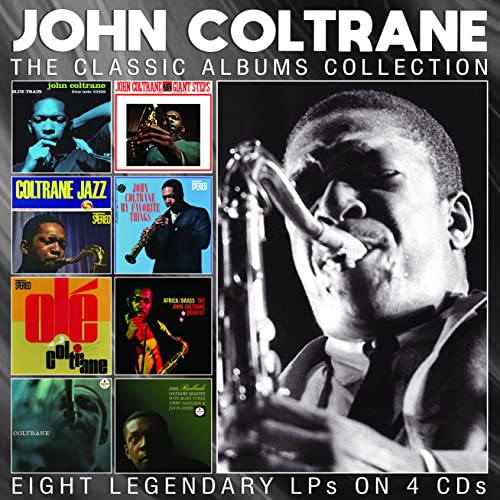 John Coltrane 4CD collection cover featuring the musician playing saxophone.