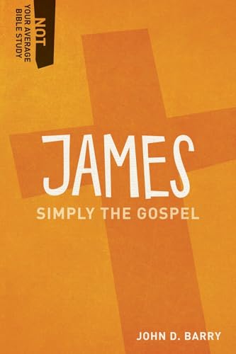 Book cover for "James" by John D. Barry, with a cross design.