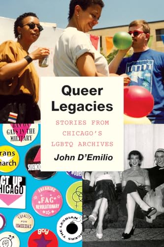 Book cover featuring historical photos and protest imagery related to LGBTQ+ Chicago.