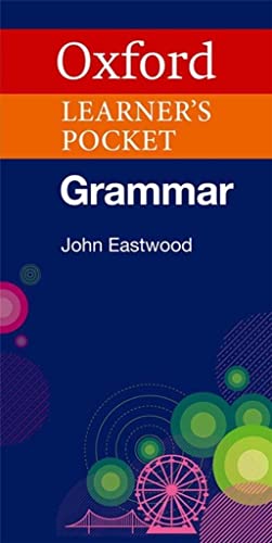 Oxford Learner's Pocket Grammar book cover, dark blue with colorful circles.