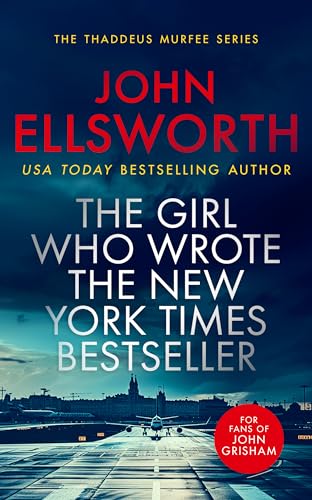 Book cover with title, author name, and airplane on airport runway.