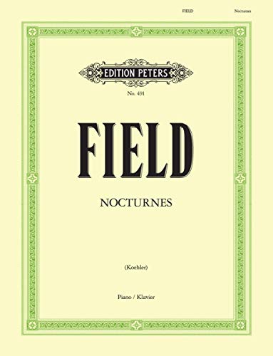Sheet music cover for "Nocturnes" by Field, with green floral border.