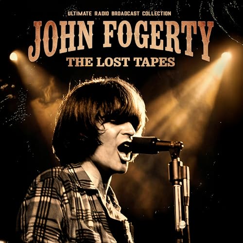 John Fogerty album cover featuring a singer with a microphone.