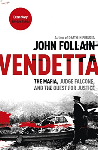 Book cover: "Vendetta: The Mafia" with a wrecked car and figure.