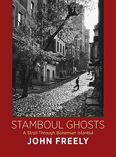 Black and white Istanbul street scene with book title and author name.