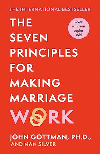 Red book cover with white text: "The Seven Principles For Making Marriage Work.