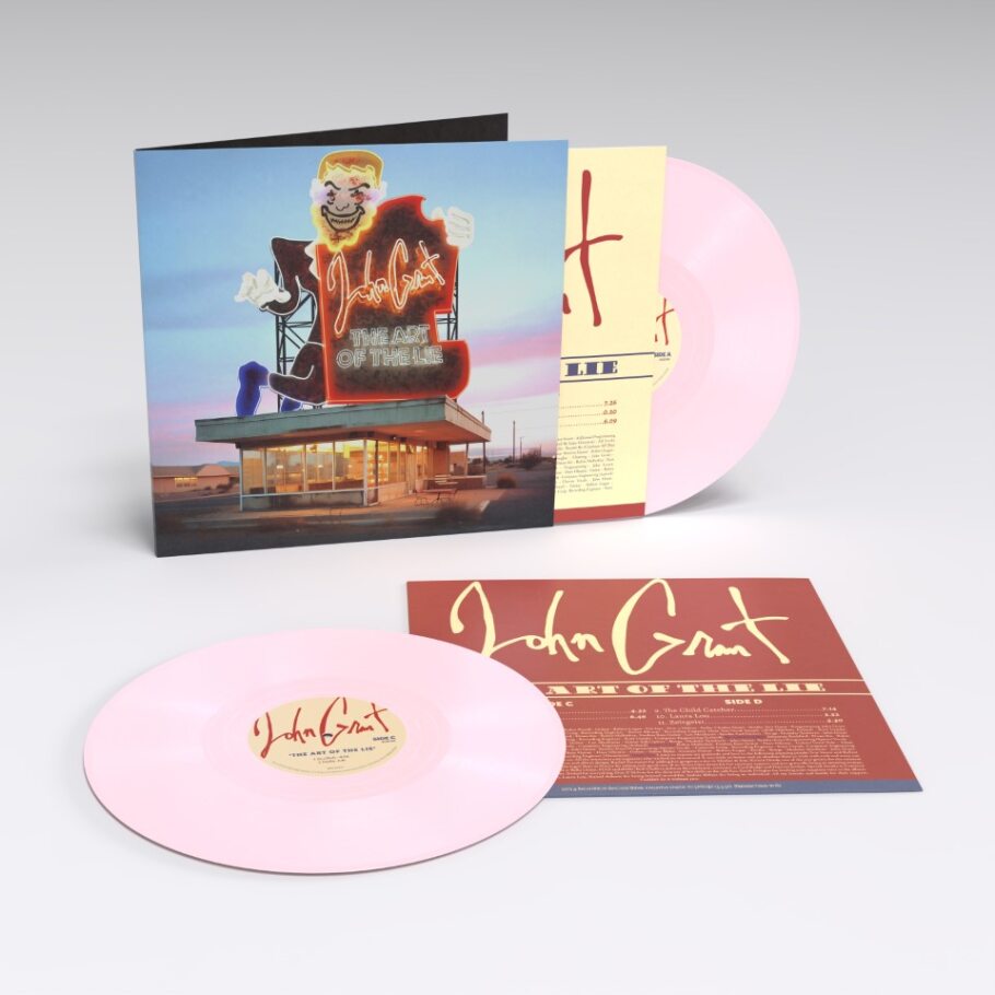 Pink vinyl LP of John Grant’s “The Art Of The Lie” with cover art.