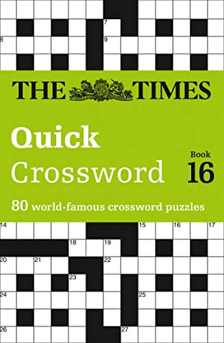 Cover of "The Times Quick Crossword Book 16" with crossword grids.