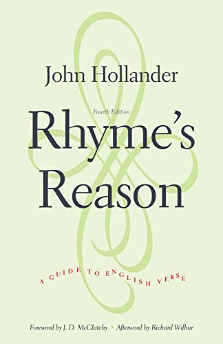 Book cover: "Rhyme's Reason" by John Hollander, fourth edition, pale green background.