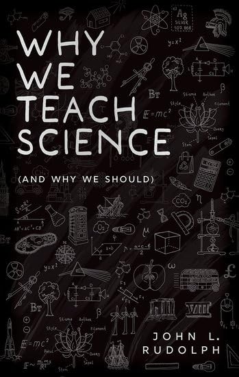 Book cover with science illustrations and the title "Why We Teach Science.