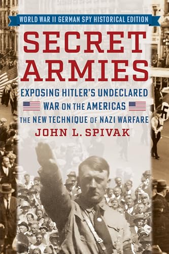 Book cover: "Secret Armies" with images of Hitler and American flags.