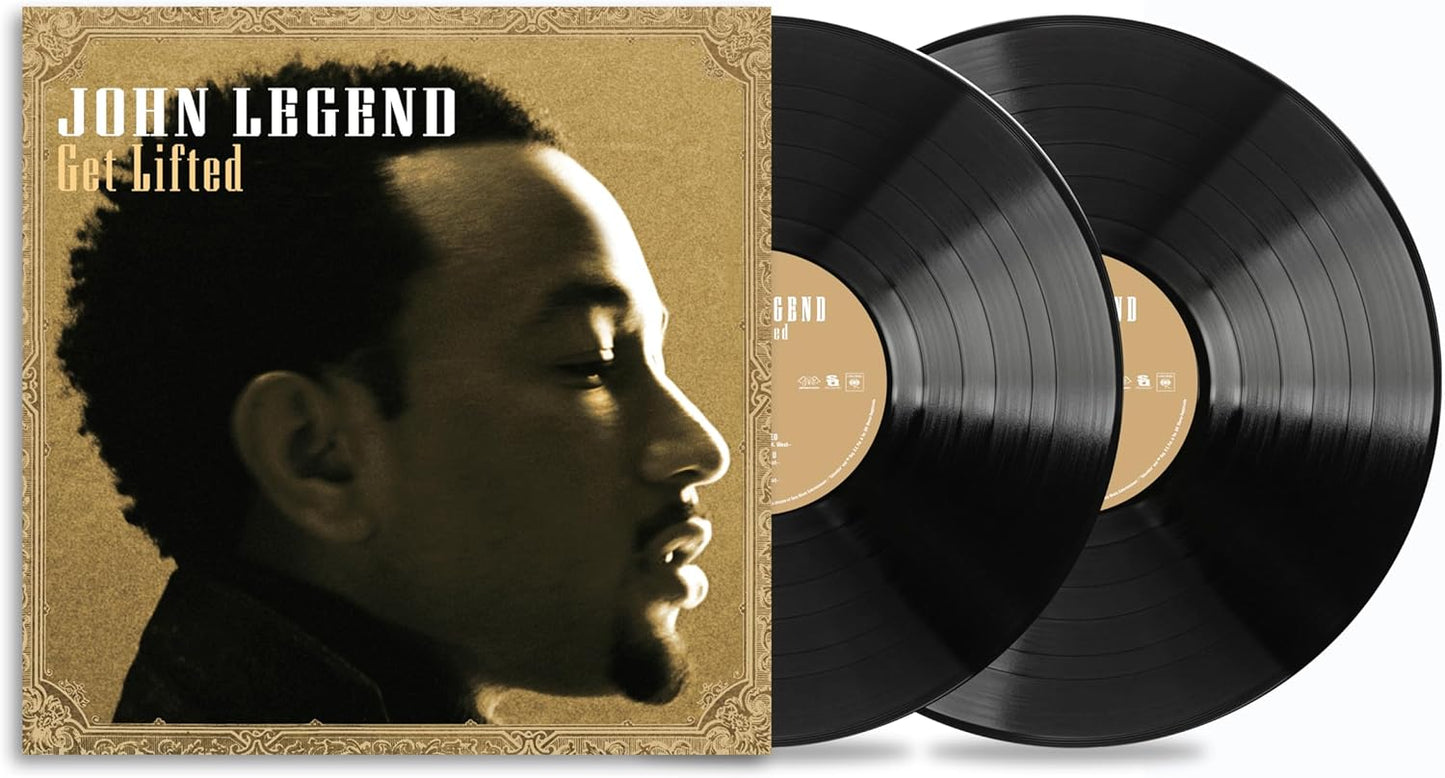 John Legend's "Get Lifted" vinyl record with portrait album cover.
