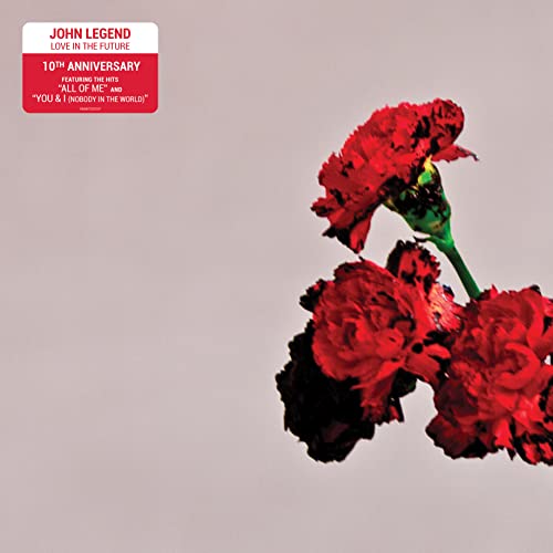 John Legend album cover with red carnations on a pale background.