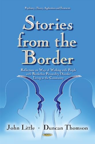 Book cover: “Stories from the Border” with blue and white design.