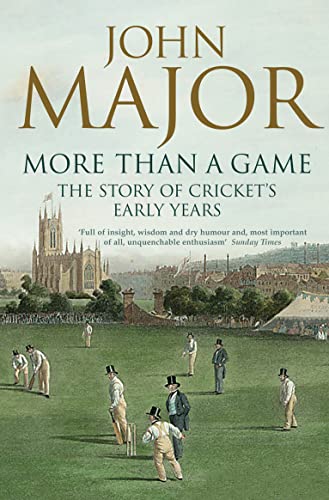 Book cover: “More Than A Game” depicts a vintage cricket match scene.