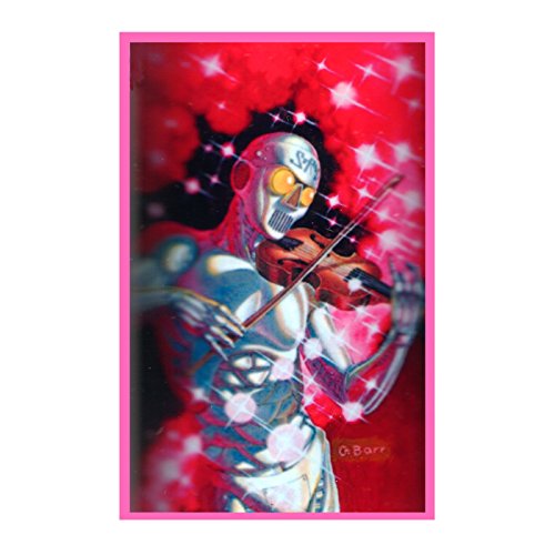CD cover: robotic skeleton playing violin against a red, starry background.