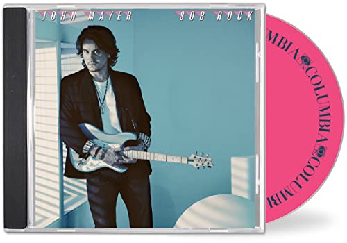 John Mayer “Sob Rock” CD case with musician holding a guitar.