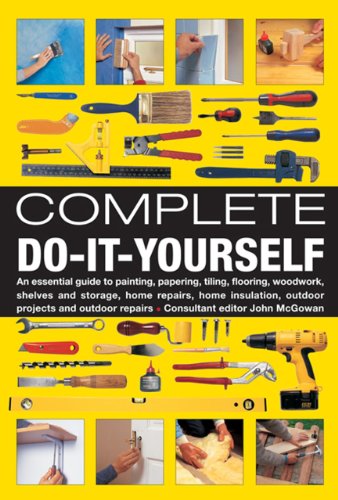 Book cover titled Complete Do-it-yourself featuring photos of home repairs and various hand tools.