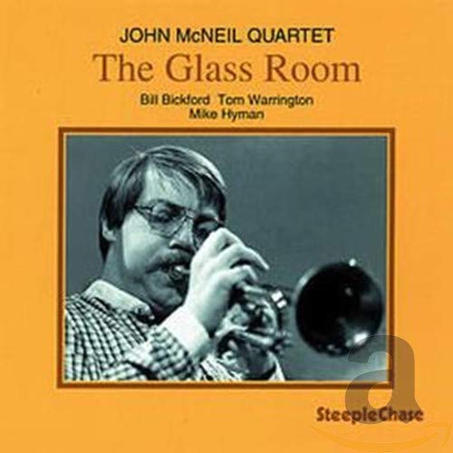 CD cover for John McNeil Quartet’s “The Glass Room” featuring a jazz musician.