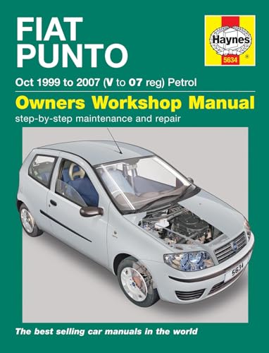 Haynes repair manual cover for a silver Fiat Punto, 1999-2007.