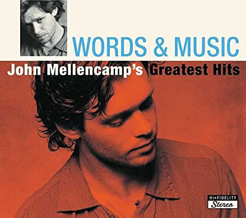 CD cover featuring a portrait of John Mellencamp against an orange background.