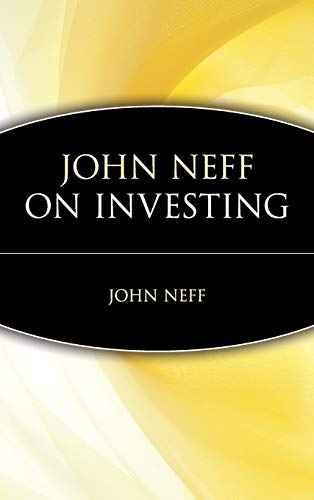 Book cover: "John Neff on Investing" with yellow and white abstract background.
