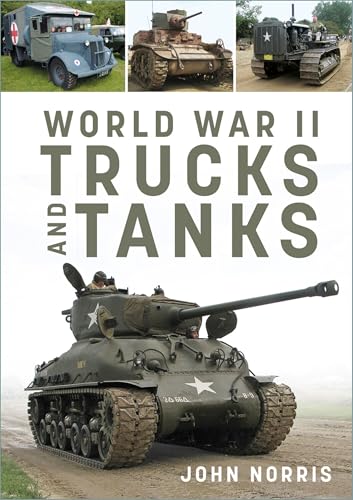 Cover of āWorld War II Trucks and Tanksā book, featuring military vehicles.
