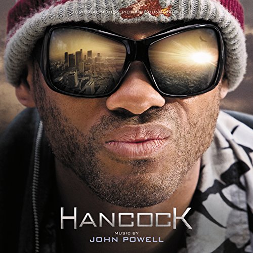CD cover for "Hancock" soundtrack featuring Will Smith wearing sunglasses.