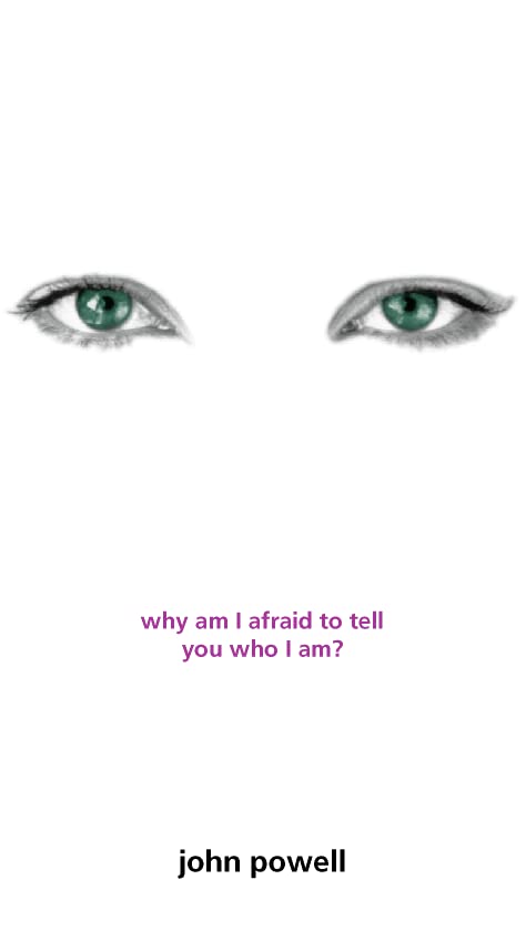 Book cover with close-up eyes and pink text: "Why am I afraid...