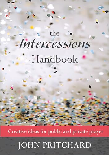 Book cover: "The Intercessions Handbook" with confetti background.