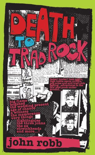 Book cover: "Death To Trad Rock" with collage of punk imagery.