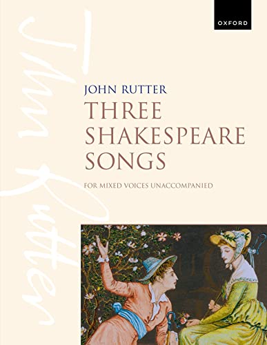 Sheet music cover for “Three Shakespeare Songs” by John Rutter.