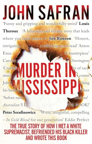 Book cover: "Murder in Mississippi" with torn paper revealing a face.