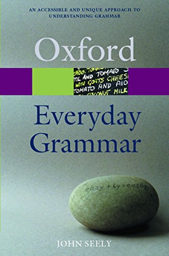 Book cover: "Everyday Grammar" by John Seely, with a stone prop.
