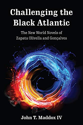 Book cover: “Challenging the Black Atlantic” with swirling blue and red imagery.